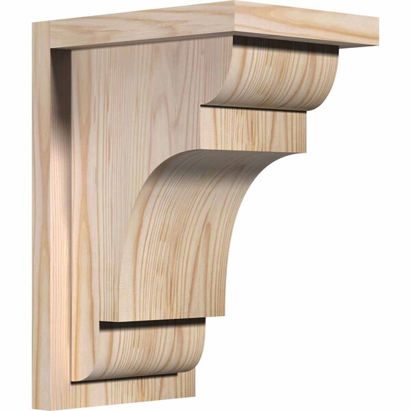 Ekena Millwork New Brighton Smooth Corbel w/Backplate, Douglas Fir, 7 1/2"W x 10"D x 14"H COR08X10X14NEB01SDF - main